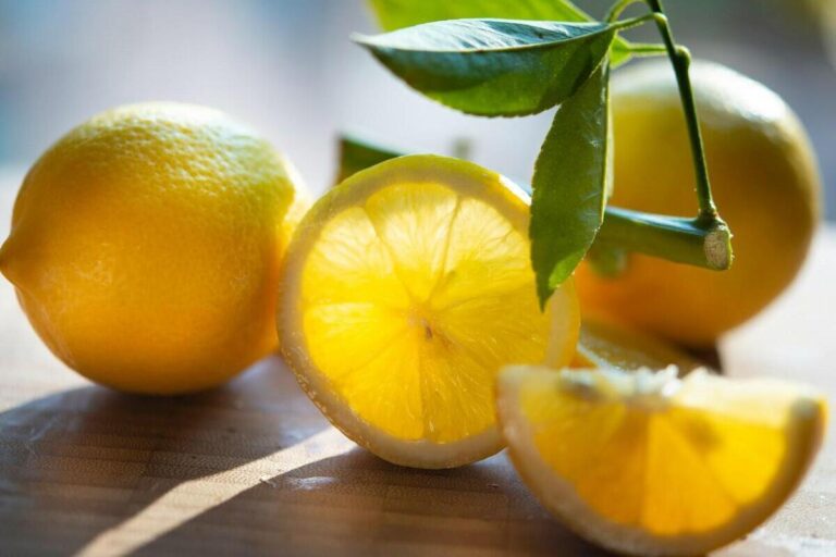 Citrons jaunes frais bons pour la santé