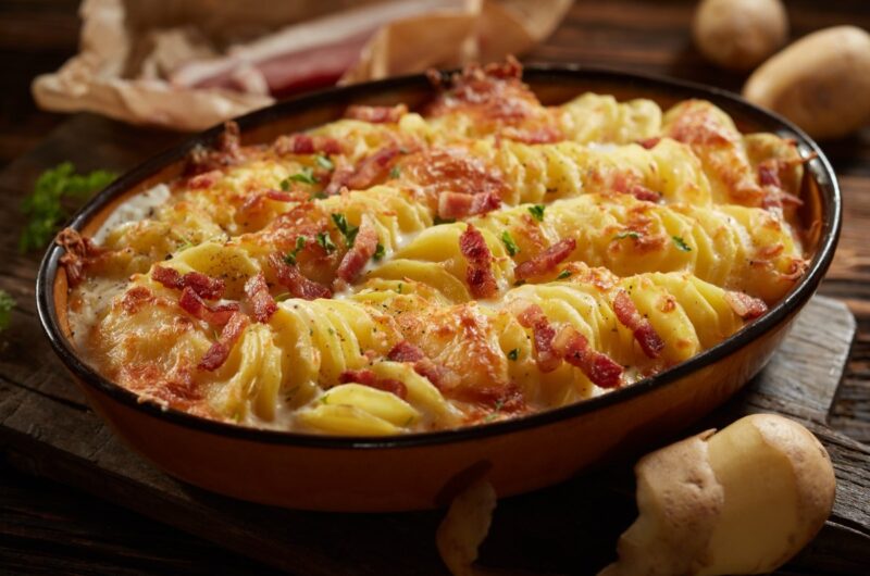 Une bonne recette de tariflette sur un plat