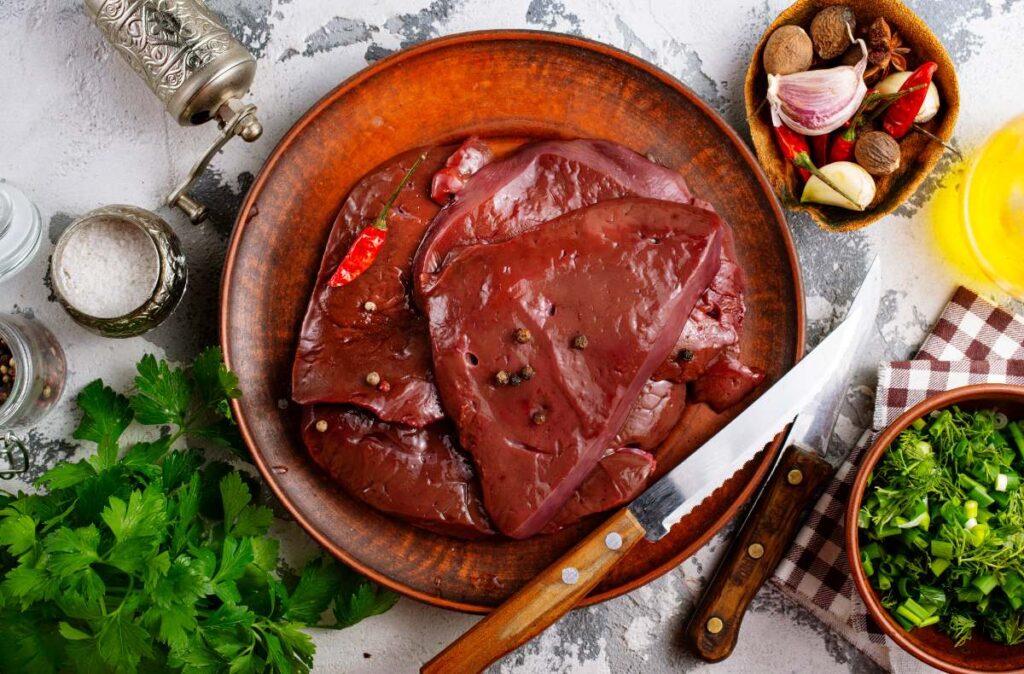 Recette de foie de veau avec des légumes verts