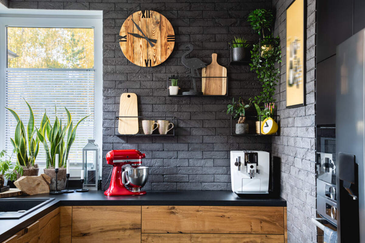 Cuisine dans une extension véranda tendance